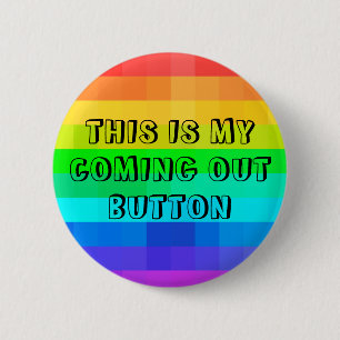Bóton Redondo 5.08cm Este é o meu botão de saída Orgulho gay LGBTQ