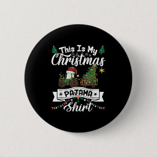 Bóton Redondo 5.08cm Este É O Meu Pajama De Natal A Camisa De Trator Le
