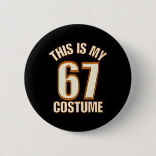 Bóton Redondo 5.08cm Este é o meu traje de Halloween 67 Meme Lazy Brain