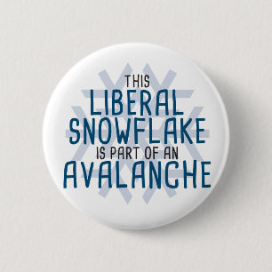 Bóton Redondo 5.08cm Este floco de neve liberal é parte de uma