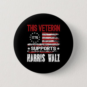 Bóton Redondo 5.08cm Este Veterano Apoia Harris Wheimer 2024 Americano
