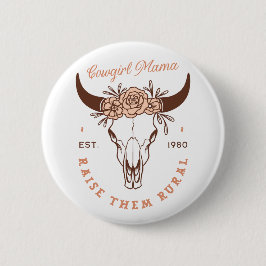 Bóton Redondo 5.08cm Estética da fazenda da casa da mãe de vaquinha