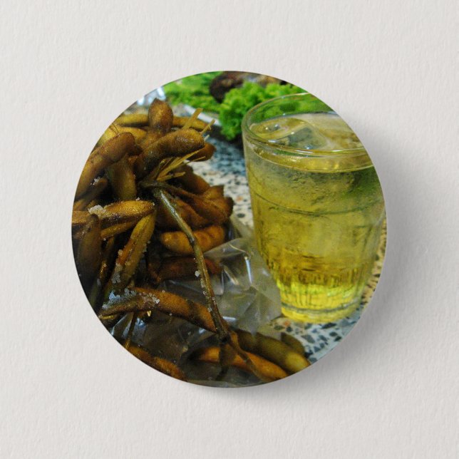 Bóton Redondo 5.08cm Estilo Tailandês Edamame (Frente)