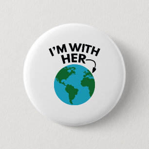 Bóton Redondo 5.08cm Estou com ela