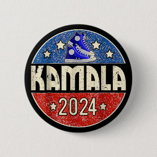 Bóton Redondo 5.08cm Estou Com Ela Kamala Vote Para 2024 Presidente Kam