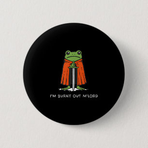 Bóton Redondo 5.08cm Estou Esgotado Mlord Funny Knight Frog Meme Menino