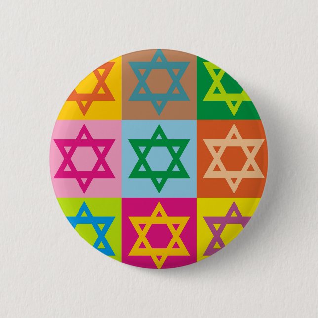 Bóton Redondo 5.08cm Estrela de David (Frente)