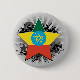 Bóton Redondo 5.08cm Estrela de Etiópia