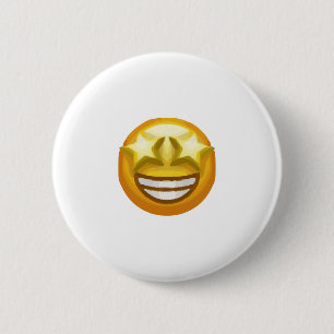 Bóton Redondo 5.08cm estrela de olhos emoji