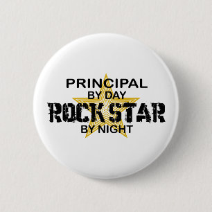 Bóton Redondo 5.08cm Estrela do rock principal em a noite