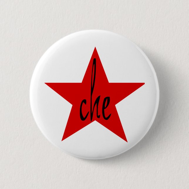 Bóton Redondo 5.08cm Estrela do vermelho de Che! (Frente)