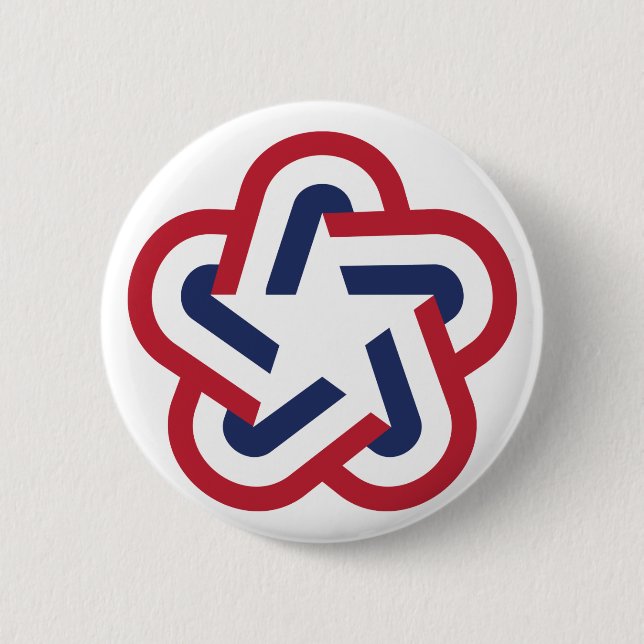 Bóton Redondo 5.08cm Estrela Retroativa (Frente)