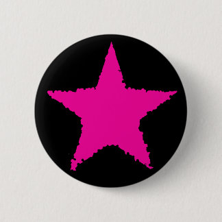 Bóton Redondo 5.08cm Estrela rosa quente