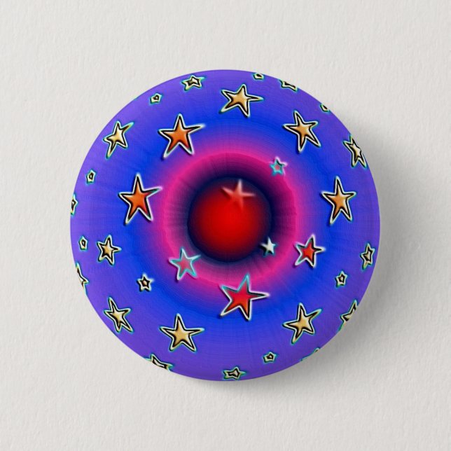 Bóton Redondo 5.08cm Estrelas (Frente)