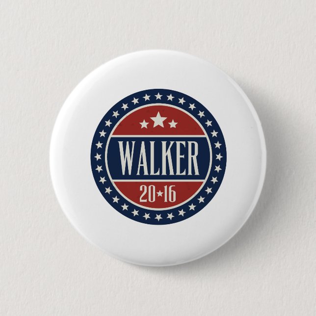 Bóton Redondo 5.08cm Estrelas e Círculos do Crachá Walker 2016 (Frente)