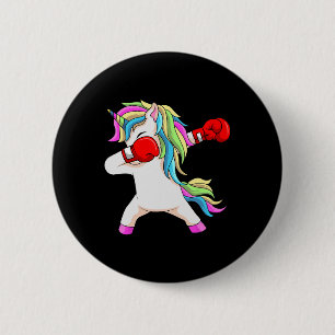 Bóton Redondo 5.08cm Estudante de Treinador em Boxer do Unicorn Dabbing