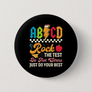 Bóton Redondo 5.08cm Estudantes Do Dia De Teste Da Abcd Rock