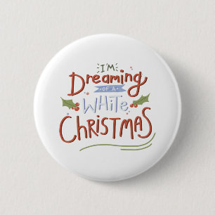 Bóton Redondo 5.08cm Etiqueta festiva de aspas de Natal, design de tipo
