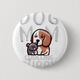 Bóton Redondo 5.08cm Etiquetas de Presente para Mãe de Cachorro Abraçan