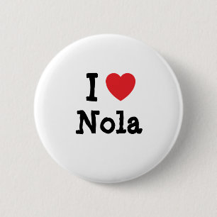 Bóton Redondo 5.08cm Eu adoro Nola Heart-Shirt