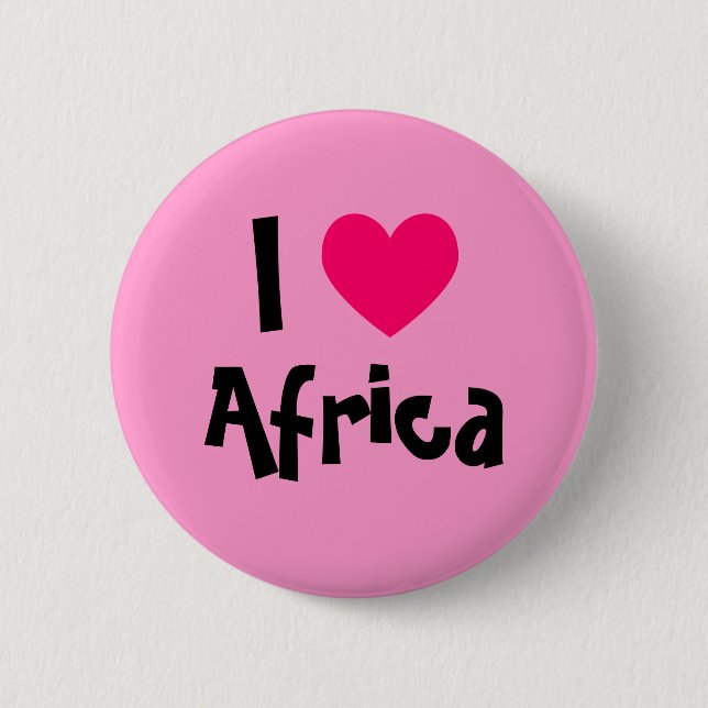Bóton Redondo 5.08cm Eu Amo a África (Frente)