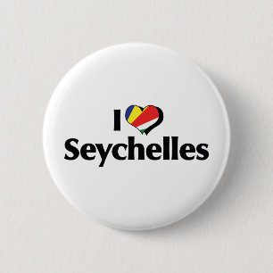 Bóton Redondo 5.08cm Eu Amo a Bandeira das Seychelles