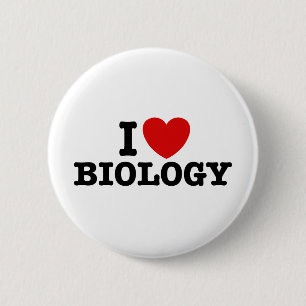 Bóton Redondo 5.08cm Eu amo a biologia