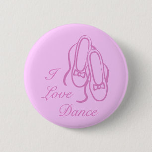 Bóton Redondo 5.08cm Eu amo a dança
