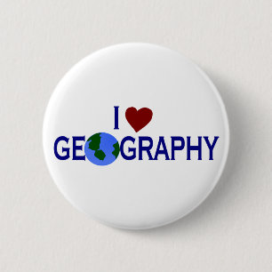 Bóton Redondo 5.08cm Eu amo a geografia
