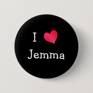 Bóton Redondo 5.08cm Eu Amo A Jemma