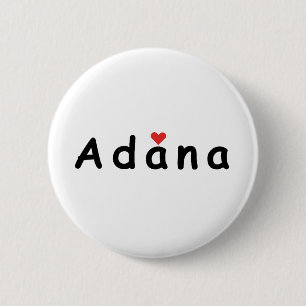 Bóton Redondo 5.08cm Eu amo Adana
