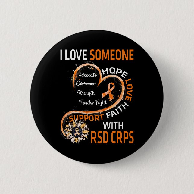 Bóton Redondo 5.08cm Eu Amo Alguém Com Caixas De Rsd Conscientes Girass (Frente)