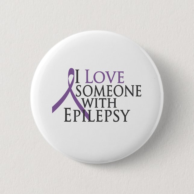 Bóton Redondo 5.08cm eu amo alguém com epilepsia (Frente)