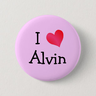 Bóton Redondo 5.08cm Eu Amo Alvin