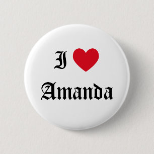 Bóton Redondo 5.08cm Eu Amo Amanda
