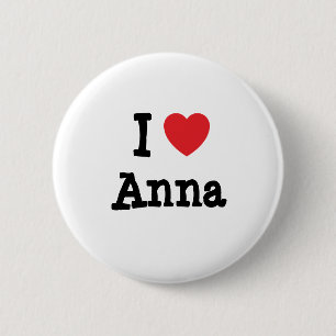 Bóton Redondo 5.08cm Eu amo Anna Heart Shirt