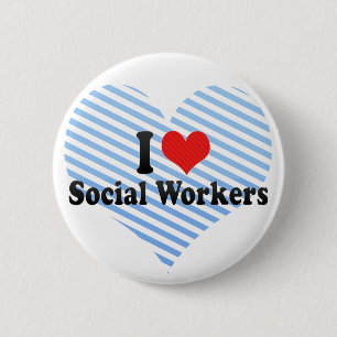 Bóton Redondo 5.08cm Eu amo assistentes sociais