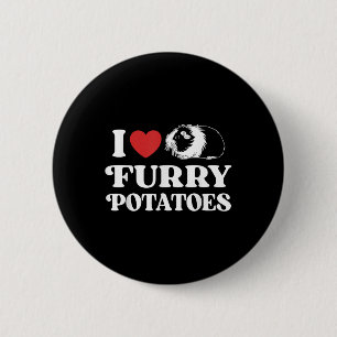 Bóton Redondo 5.08cm Eu Amo Batatas Furadas Engraçadas Guiné Porco Dese