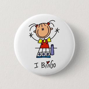 Bóton Redondo 5.08cm Eu Amo Bingo