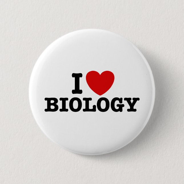 Bóton Redondo 5.08cm Eu Amo Biologia (Frente)