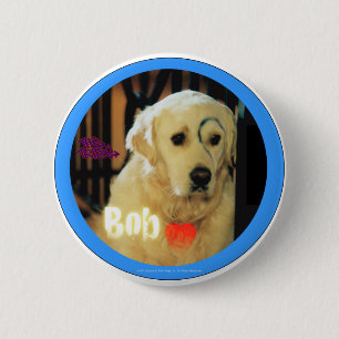 Bóton Redondo 5.08cm Eu amo Bob o cão!