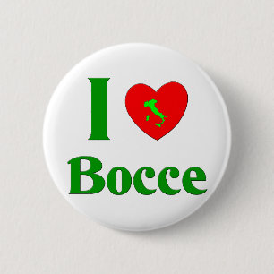 Bóton Redondo 5.08cm Eu amo Bocce