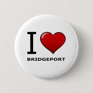 BÓTON REDONDO 5.08CM EU AMO BRIDGEPORT, CT - CONNECTICUT