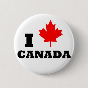 Bóton Redondo 5.08cm Eu amo Canadá