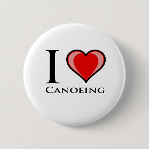 Bóton Redondo 5.08cm Eu amo Canoeing