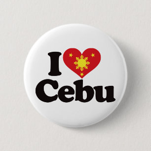 Bóton Redondo 5.08cm Eu amo Cebu