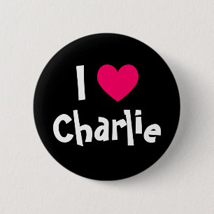 Bóton Redondo 5.08cm Eu amo Charlie
