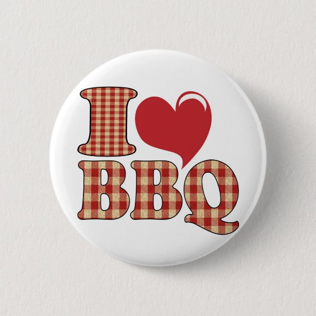 Bóton Redondo 5.08cm Eu Amo Churrasco (Frente)