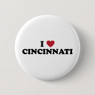 Bóton Redondo 5.08cm Eu amo Cincinnati Ohio