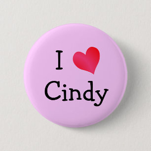 Bóton Redondo 5.08cm Eu Amo Cindy